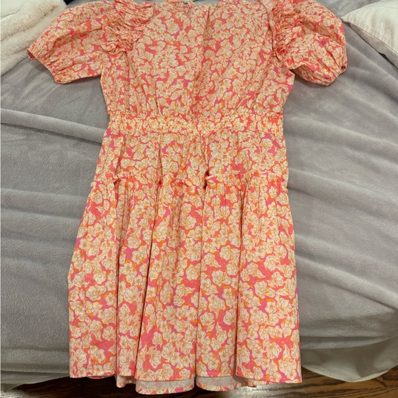 Pink Floral Ruffle Dress - Picture 2 of 2